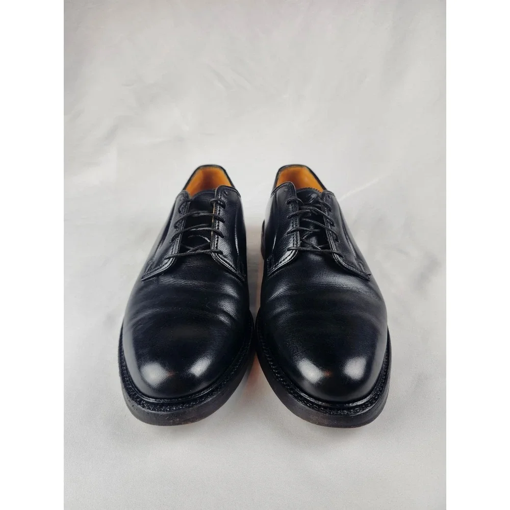 Florsheim Royal Imperial Size 10 Mens Black Leather Plain Toe Derby Dress Shoes
